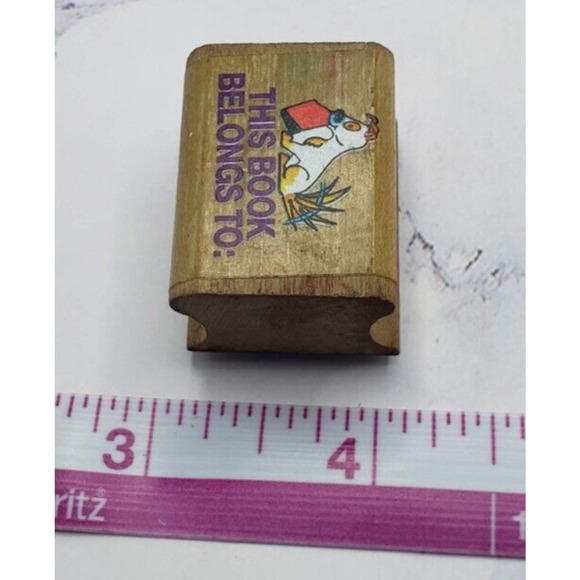 Lot of 5 Wood Mounted Rubber Stamps Dogs Bears and Flowers - Picture 10 of 16